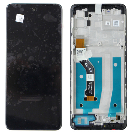 Motorola Moto G60s oryginalny wyświetlacz LCD z ramką - czarny