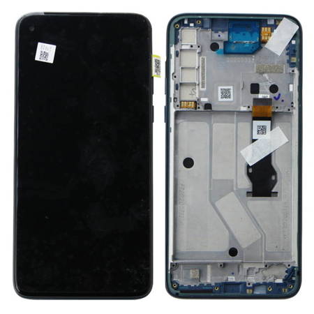 Motorola Moto G8 Power wyświetlacz LCD z ramką - niebieski