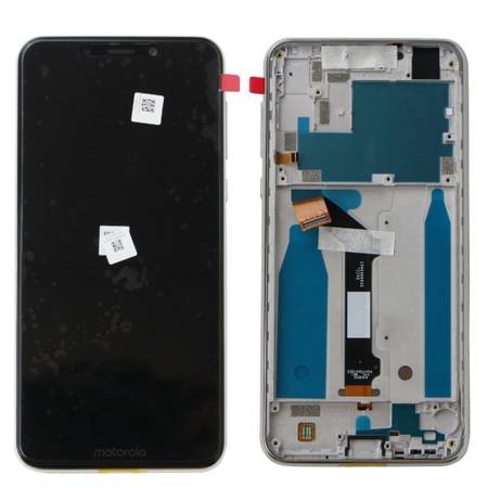 Motorola One wyświetlacz LCD - biały