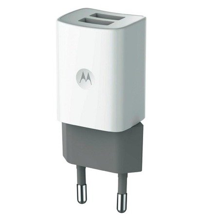 Motorola szybka ładowarka sieciowa 1.2 A 2x USB ASM6WCHGR-EU3A - biała