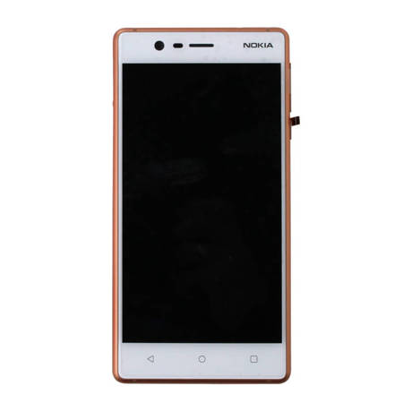 Nokia 3/ 3 Dual SIM wyświetlacz LCD z ramką - miedziany (Copper)