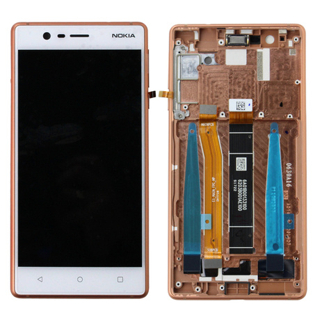 Nokia 3/ 3 Dual SIM wyświetlacz LCD z ramką - miedziany (Copper)