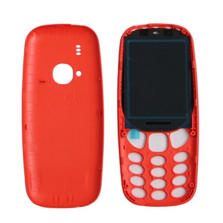 Nokia 3310 kompletna obudowa z klawiaturą - czerwona