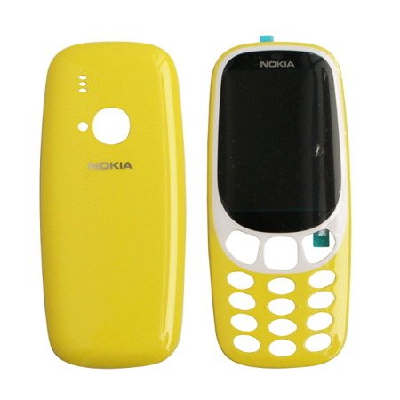 Nokia 3310 obudowa przednia i tylna - żółta
