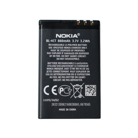 Nokia 5310/ X3/ 2720 /6700s oryginalna bateria BL-4CT - 860 mAh