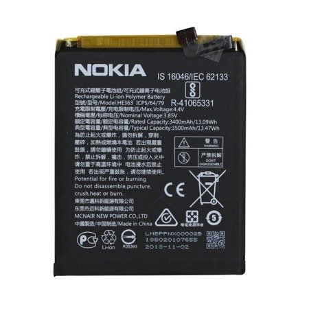 Nokia 8.1 oryginalna bateria HE363/ HE377 - 3500 mAh