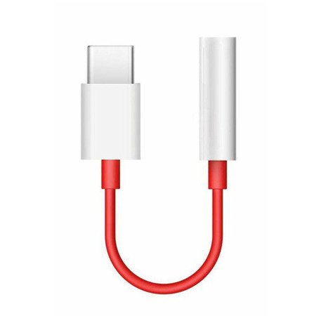 OnePlus 2180602 adapter słuchawkowy z USB-C na 3.5 mm - czerwony