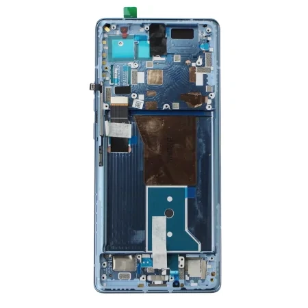Oryginalny wyświetlacz LCD z ramką do Motorola Edge 40 Pro - niebieski (Lunar Blue)