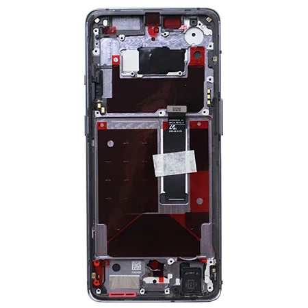 Oryginalny wyświetlacz LCD z ramką do OnePlus 7T - srebrny (Frosted Silver)