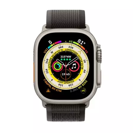 Pasek Apple Trail Loop M/L do Watch Ultra Series 49mm - czarno-szary 