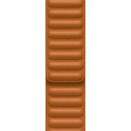 Pasek Apple Watch 38/ 40/ 41 mm Leather Link S/M - ciemnopomarańczowy (Golden Brown)
