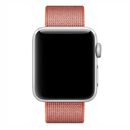 Pasek Apple Watch 38/ 40/ 41 mm Woven Nylon- pomarańczowy (Orange/ Anthracite)