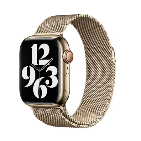 Pasek Apple Watch 42/ 44/ 45/ 49 Ultra Milanese Loop - złoty (Gold)