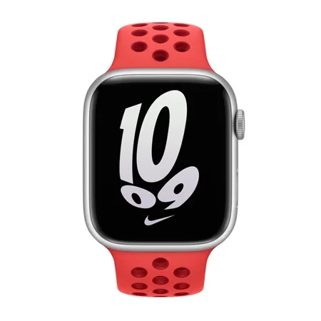 Pasek Apple Watch 42/ 44/ 45/ 49 Ultra Nike Sport Band S/M M/L- czerwony (Bright Crimson/ Gym Red)