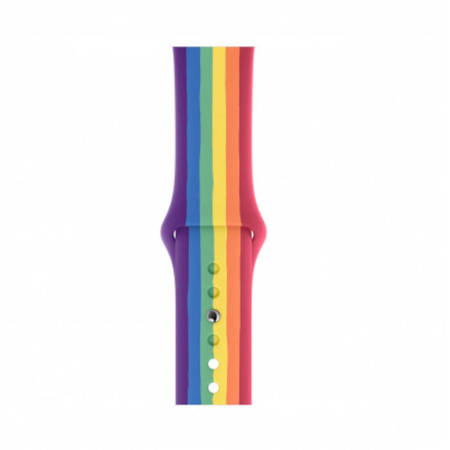 Pasek Apple Watch 42/ 44/ 45/ 49 Ultra Sport Band - tęczowy (Pride Edition)