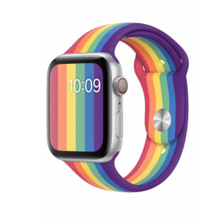 Pasek Apple Watch 42/ 44/ 45/ 49 Ultra Sport Band - tęczowy (Pride Edition)