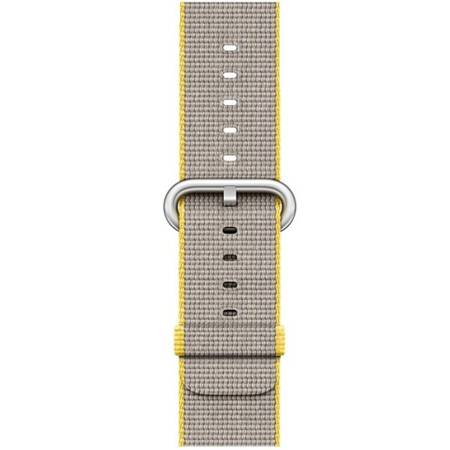 Pasek Apple Watch 42/ 44/ 45/ 49 Ultra Woven Nylon - szaro-żółty (Yellow/ Light Gray)