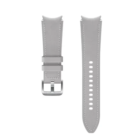 Pasek Samsung Galaxy Watch 4/ Watch 4 Classic/ Watch 5/ Watch 5 Pro Hybrid Leather Band 20 mm M/L - srebrny