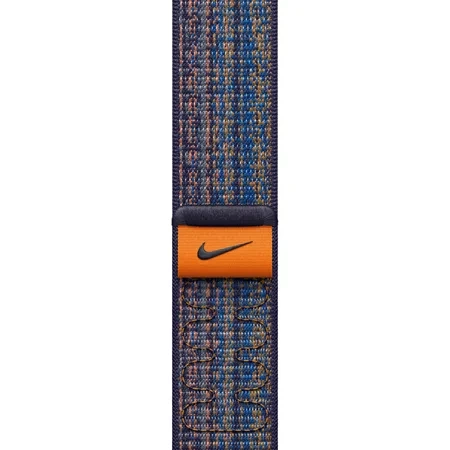 Pasek do Apple Watch  42/ 44/ 45/ 49 Ultra Nike Sport Loop - błękitny (Game Royal/Orange)