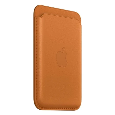 Portfel Apple Leather Wallet iPhone MagSafe FindMy - ciemnopomarańczowy (Golden Brown)