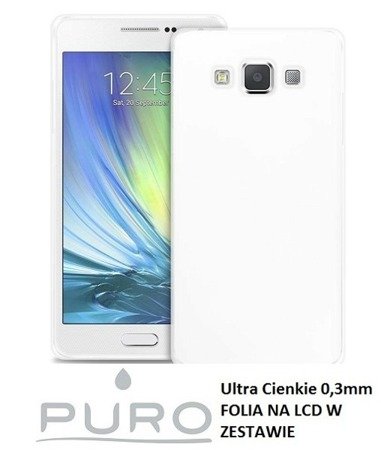 Puro Samsung Galaxy A5 etui silikonowe i folia ochronna SGALAXYA503TR - transparentne