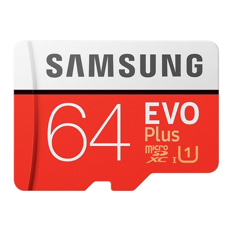 Samsung Evo Plus karta pamięci 64 GB microSDXC z adapterem SD - klasa 10