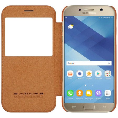 Samsung Galaxy A5 2017 etui Nillkin QIN Leather Case - brązowe