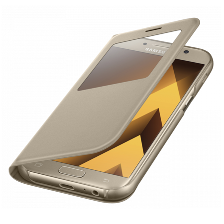 Samsung Galaxy A5 2017 etui S View Standing Cover EF-CA520PFEGWW - złote