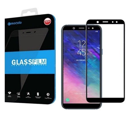 Samsung Galaxy A6 Plus 2018 szkło hartowane na cały wyświetlacz Mocolo Full Glue 2.5D - czarne