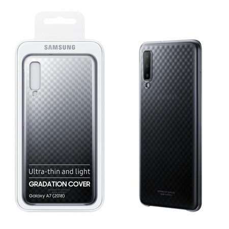 Samsung Galaxy A7 2018 etui Gradation Cover EF-AA750CBEGWW - półprzezroczysty czarny