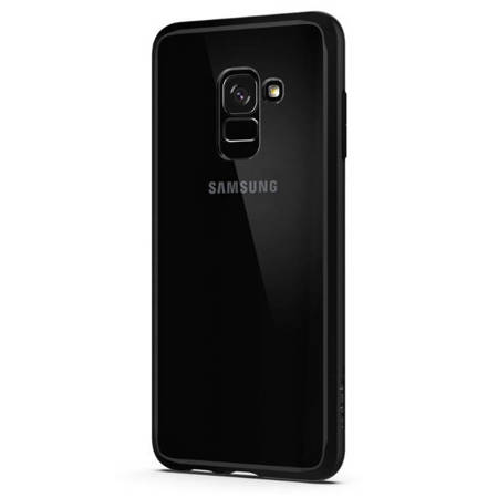 Samsung Galaxy A8 2018 etui Spigen Ultra Hybrid 590CS22751 - transparentny z czarną ramką