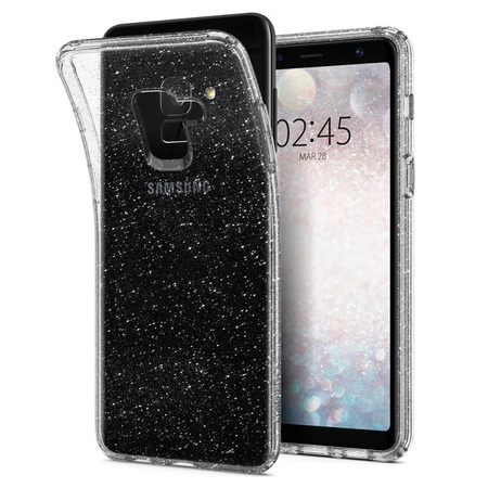 Samsung Galaxy A8 2018 etui silikonowe Spigen Liquid Crystal Glitter 590CS22749 - transparentne z brokatem