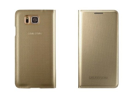 Samsung Galaxy Alpha etui Flip Cover EF-FG850BF - złoty