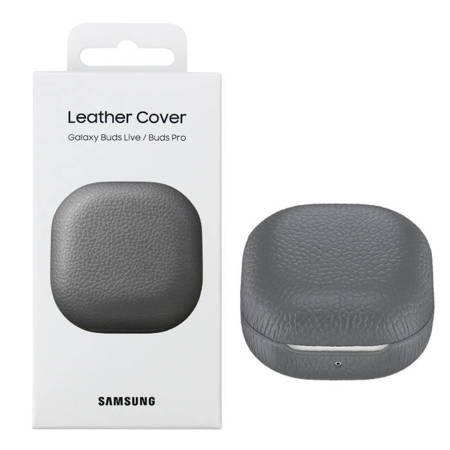 Samsung Galaxy Buds Pro/ Buds Live/ Buds 2 etui Leather Cover EF-VR180LJEGWW - szare (Grey)