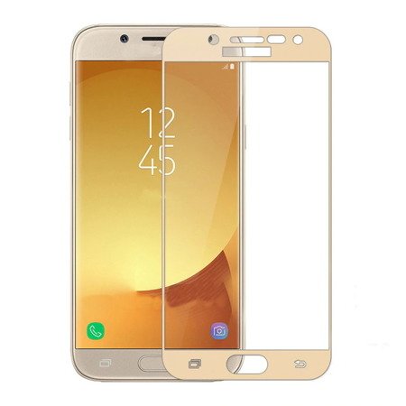 Samsung Galaxy J7 2017 szkło hartowane 3D na cały wyświetlacz - złote