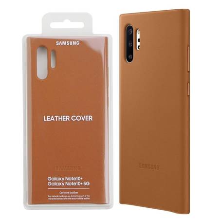 Samsung Galaxy Note 10 Plus etui skórzane Leather Cover EF-VN975LAEGWW - brązowe (Camel)