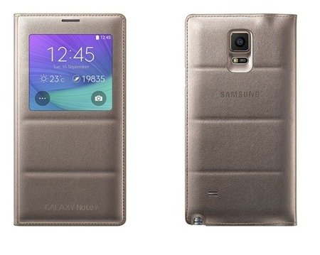 Samsung Galaxy Note 4 etui S View Cover EF-CN910BE - złoty 