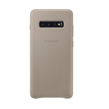 Samsung Galaxy S10 Plus etui skórzane Leather Cover EF-VG975LJEGWW - ciemnobeżowy