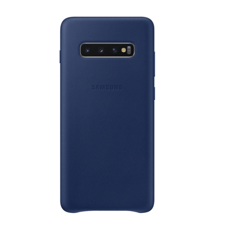 Samsung Galaxy S10 Plus etui skórzane Leather Cover EF-VG975LNEGWW - granatowy (Blue Arctic)