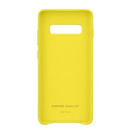 Samsung Galaxy S10 Plus etui skórzane Leather Cover EF-VG975LYEGWW - żółte