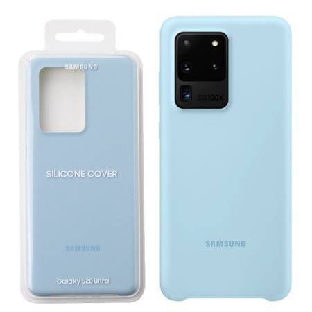 Samsung Galaxy S20 Ultra etui Silicone Cover EF-PG988TLEGWW - błękitne