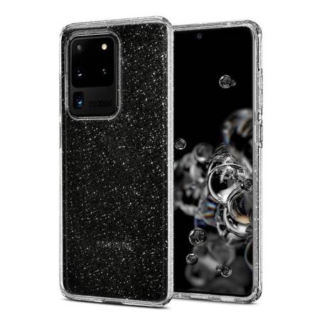 Samsung Galaxy S20 Ultra etui silikonowe Spigen Liquid Crystal Glitter ACS00710 - transparentne z brokatem