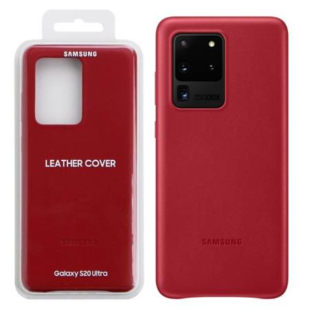 Samsung Galaxy S20 Ultra etui skórzane Leather Cover EF-VG988LREGWW - czerwone