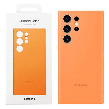 Samsung Galaxy S23 Ultra etui Silicone Case EF-PS918TOEGWW - pomaranczowy