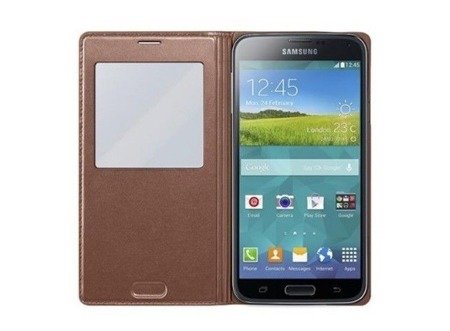 Samsung Galaxy S5/ S5 neo etui S View Cover EF-CG900BFEGWW - różowe złoto