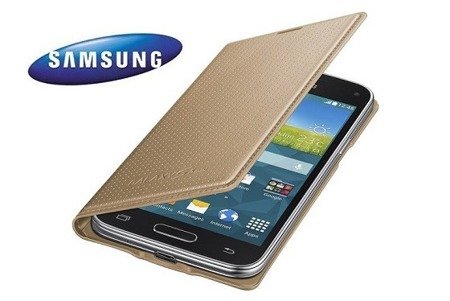 Samsung Galaxy S5 mini etui Flip Cover EF-FG800BD - złoty