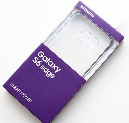 Samsung Galaxy S6 edge etui Clear Cover EF-QG925BBE - transparentne z granatową ramką