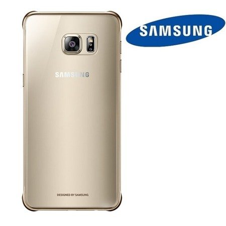 Samsung Galaxy S6 edge+ etui Clear Cover EF-QG928CFEGWW - transparentne ze złotą ramką