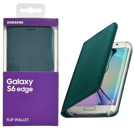 Samsung Galaxy S6 edge etui Flip Wallet EF-WG925BGE - zielony