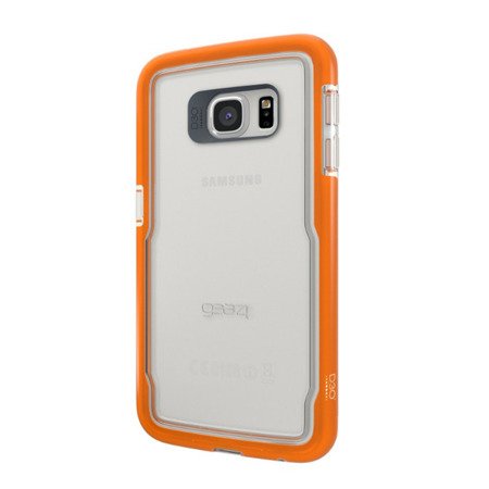 Samsung Galaxy S6 edge etui GEAR4 IceBox Shock GS6E60D3 - transparentne z pomarańczową ramką